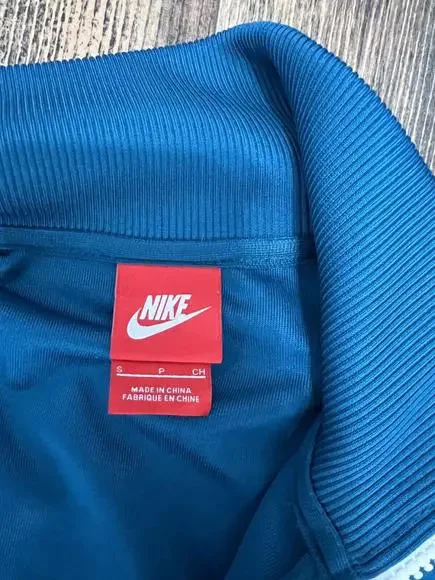 588812-393 NIKE AIR Time 2.0 JACKET Basketball Teal Turquoise Mockneck Mens S - Picture 6 of 9